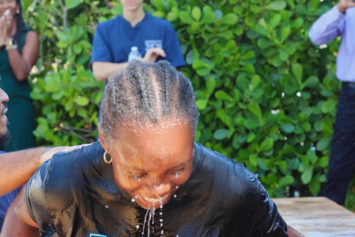 A baptism at Oasis Church